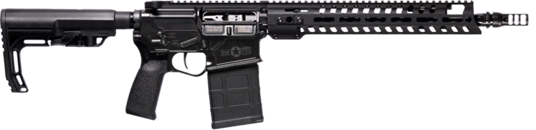 Black Anodize Rogue Rifle with 13.75" Nitride .308 WIN Barrel and Pinned Dead Air Muzzle Brake.
