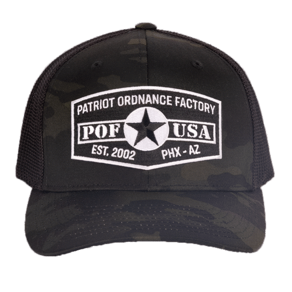 POF-USA Black Camo Snap Back Hat
