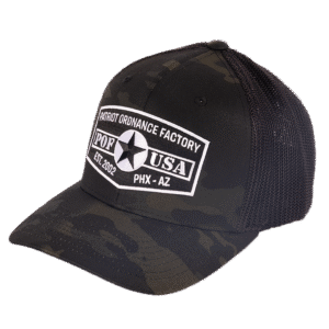 POF-USA Black Camo Snap Back Hat