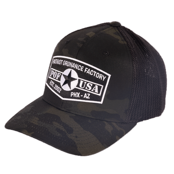 POF-USA Black Camo Snap Back Hat
