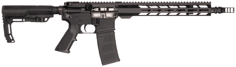 Black Anodize 13.75" P-15 Base Rifle with pinned and welded Dead Air KeyMo Muzzle Brake