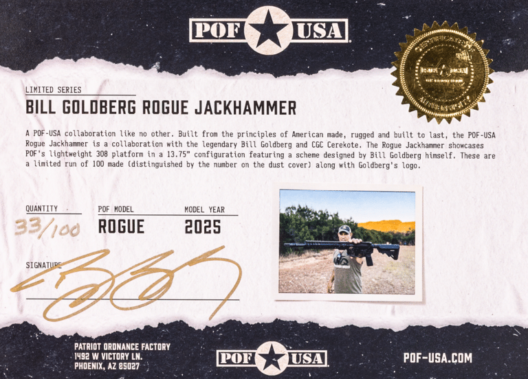 Bill Goldberg Rogue Jackhammer Rifle Certificate of Authenticity
