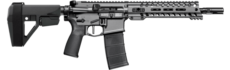 10.5" Tungsten Cerakote SBA5 Minuteman Pistol