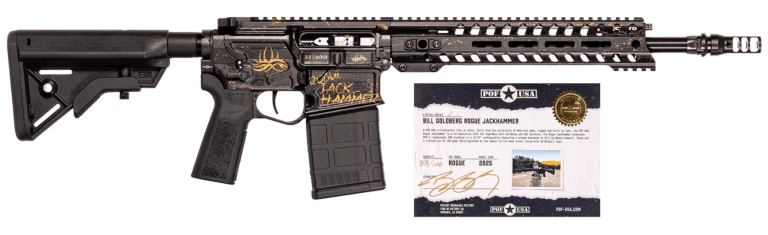 Bill Goldberg Rogue Jackhammer Rifle with 13.75" Nitride .308 WIN Barrel, Pinned Dead Air Muzzle Brake, and custom CGC Cerakote.