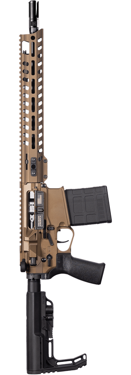 Burnt Bronze 13.75 Revolution DI SBR chambered in .308 WIN.